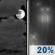 Saturday Night: Mostly Cloudy then Slight Chance Light Rain